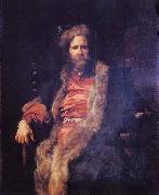 Portrait of the one armed painter Marten Rijckaert